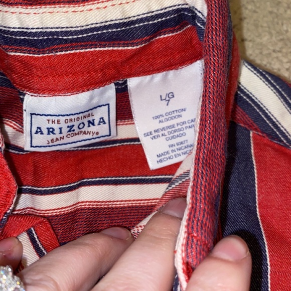 Red Striped Boys Shirt - Picture 2 of 3